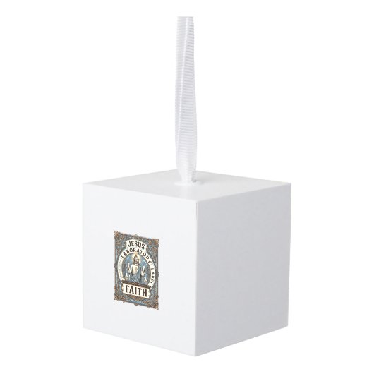 Jesus Laboratorium Label Geloof Jesus Laboratorium Decoratie (Achter hoekig)