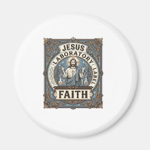 Jesus Laboratorium Label Geloof Jesus Laboratorium Magneet