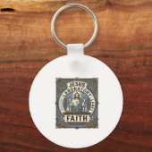 Jesus Laboratorium Label Geloof Jesus Laboratorium Sleutelhanger (Voorkant)