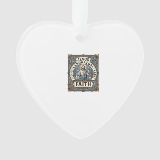 Jesus Laboratorium Label Geloven Jesus Laboratoriu Ornament (voorkant)