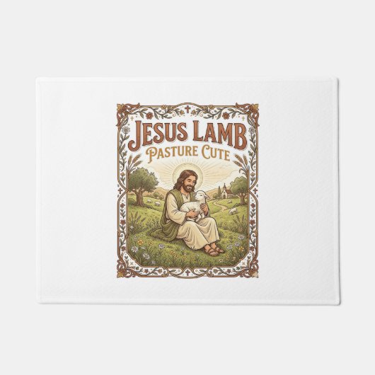 Jesus Lam Weide Schattig Jesus Lam Weide Schattig  Deurmat (Voorkant)