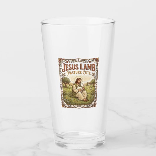 Jesus Lam Weide Schattig Jesus Lam Weide Schattig Glas (Voorkant)