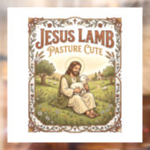 Jesus Lam Weide Schattig Jesus Lam Weide Schattig  Raamsticker (Vel 2)