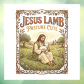 Jesus Lam Weide Schattig Jesus Lam Weide Schattig  Raamsticker (Vel 3)