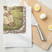 Jesus Lam Weide Schattig Jesus Lam Weide Schattig  Theedoek (Quarter Fold)