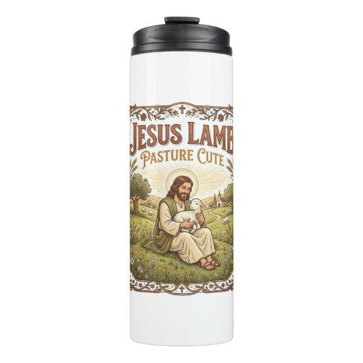 Jesus Lam Weide Schattig Jesus Lam Weide Schattig  Thermosbeker (Voorkant)