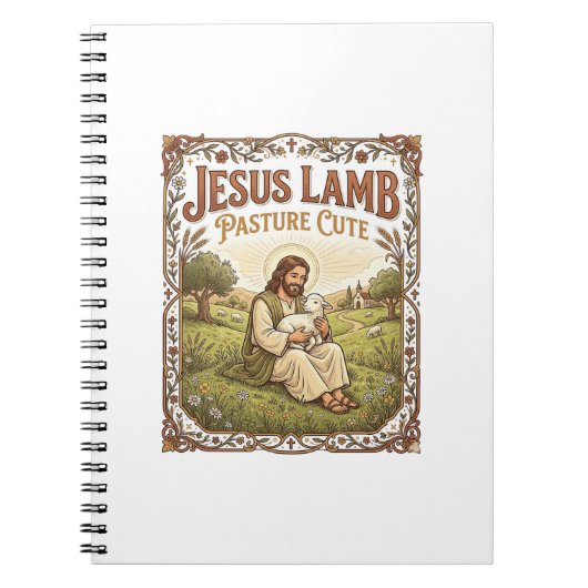 Jesus Lam Weide Schattig Jezus Lam Weide Schattig Notitieboek (Voorkant)