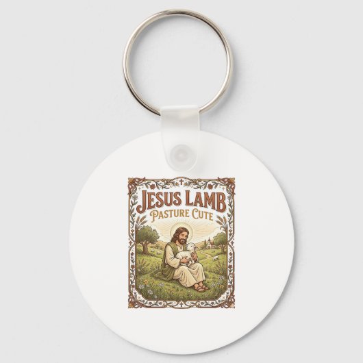 Jesus Lam Weide Schattig Jezus Lam Weide Schattig  Sleutelhanger (Voorkant)