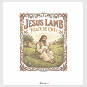 Jesus Lam Weide Schattig Jezus Lam Weide Schattig Sticker