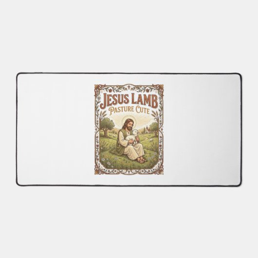 Jesus Lammer Weide Schattig Jesus Lammer Weide Sch Bureaumat (Voorkant)