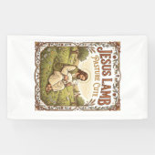 Jesus Lammer Weide Schattig Jesus Lammer Weide Sch Spandoek (Horizontaal)