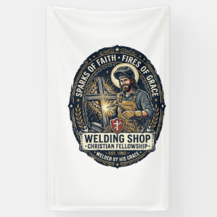 Jesus Lasser Metaalwerk T-Shirt Inspirerend Gemaak Spandoek