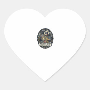 Jesus Lasser Metaalwinkel T-Shirt Inspirerend Gema Hart Sticker