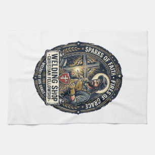 Jesus Lasser Metaalwinkel T-Shirt Inspirerend Gema Theedoek