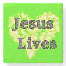 Jesus Leeft Marmeren Onderzetter