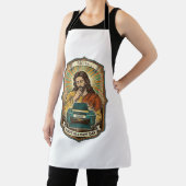 Jesus Lege Printer Papierlade Kantoorwerk Ergernis Schort (Insitu)