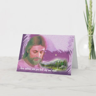 Jesus let op u zowel dag als nacht kaart