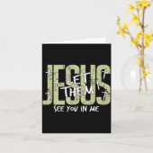 Jesus Let Them See You In Me, Christian  Kaart (Gele Bloem)