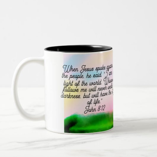 jesus licht tweekleurige koffiemok (Links)