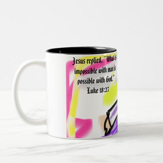 jésus liefde tweekleurige koffiemok (Links)
