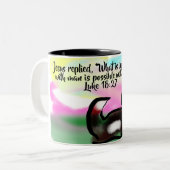 jésus liefde  tweekleurige koffiemok (Voorkant links)