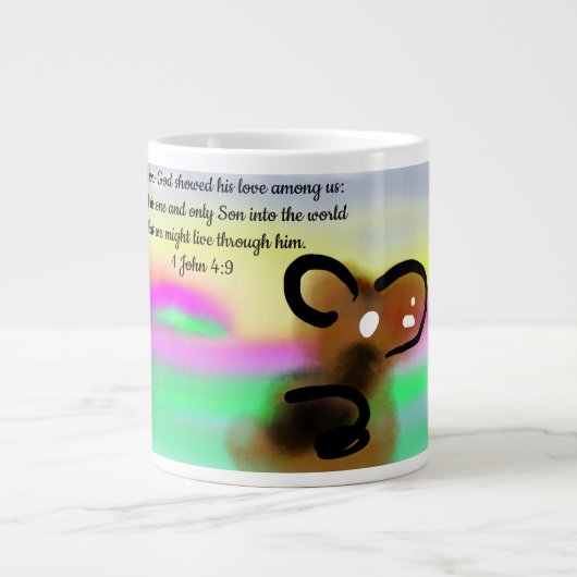 jésus liefde wereld grote koffiekop (Voorkant)