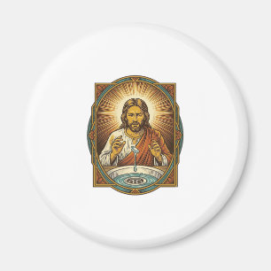 Jesus liet contactlens in de afvoer van de wastafe magneet