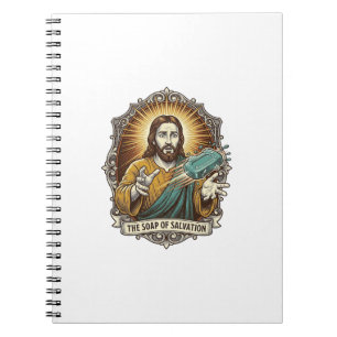 Jesus liet gladde zeep in de douche vallen Onhandi Notitieboek