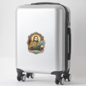 Jesus liet gladde zeep in de douche vallen Onhandi Sticker (Koffer)