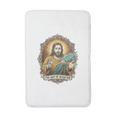 Jesus liet gladde zeep vallen in de douche onhandi badmat (Voorkant Verticaal)