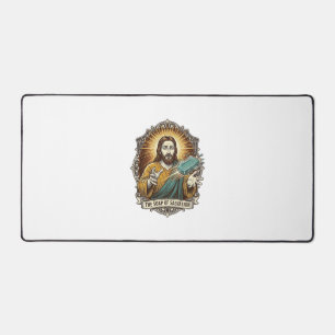 Jesus liet gladde zeep vallen in de douche onhandi bureaumat