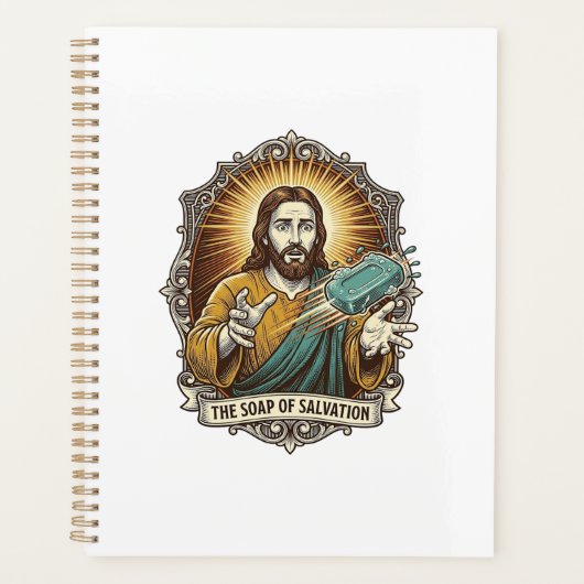 Jesus liet gladde zeep vallen in de douche onhandi planner (Voorkant)