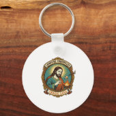 Jesus liet Marshmallow Kampeer vuur Feest Mislukt Sleutelhanger (Voorkant)