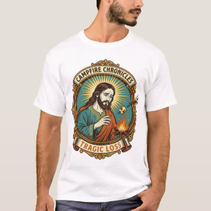 Jesus liet Marshmallow Kampeer vuur Feest Mislukt  T-shirt