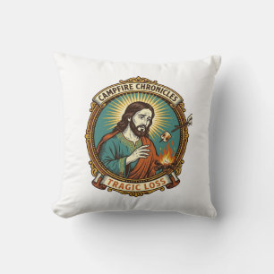 Jesus liet Marshmallow Kampvuur Feestje Mislukking Kussen