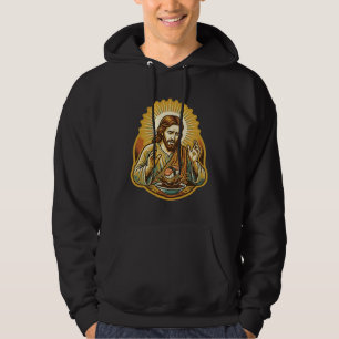 Jesus liet sushi in sojasaus vallen Spat voedsel h Hoodie