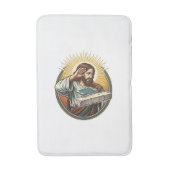 Jesus liet telefoon gezicht plat beton paniek sche badmat (Voorkant Verticaal)