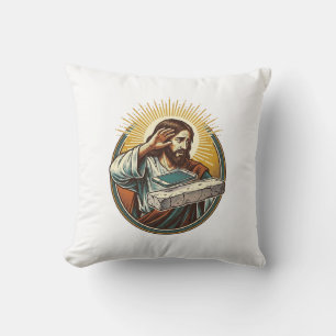Jesus liet telefoon gezicht plat beton paniek sche kussen