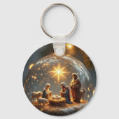 Jesus Light of the World Nativity Christmas Double Sleutelhanger (Voorkant)