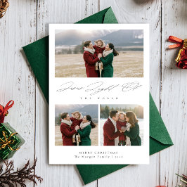 Jesus Light of the World Religious 3 Photo Feestdagenkaart