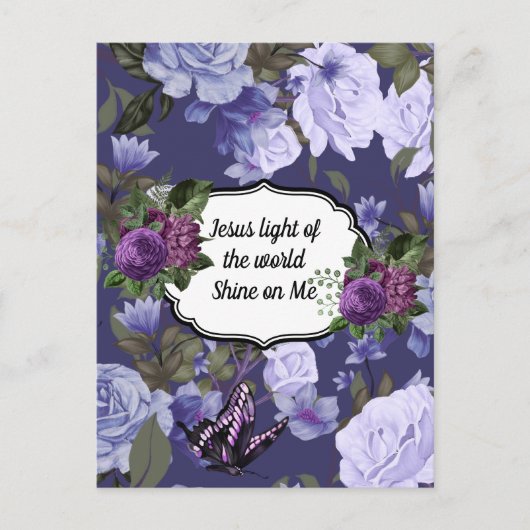 Jesus Light van de World Floral Briefkaart Designe (Voorkant)