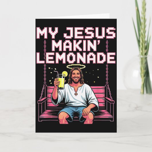 Jesus Limonade Grappig Christelijk Meme Kaart (Voorkant)