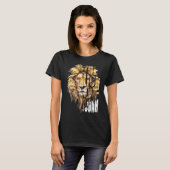 Jesus Lion Judah Christelijke Gift voor Mannen T-shirt (Voorkant volledig)