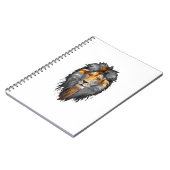 Jesus Lion Judah Jesus Cross Faith Christelijke me Notitieboek (Linkerzijde)