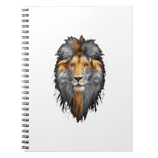Jesus Lion Judah Jesus Cross Faith Christelijke me Notitieboek (Voorkant)