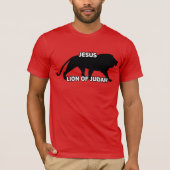 JESUS LION OF JUDAH CHRISTELIJK T-SHIRTS RED (Voorkant)