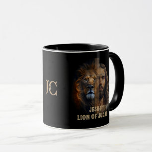 Jesus Lion of Judah Custom Monogram Koffie Mok