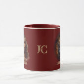 Jesus Lion of Judah Custom Monogram Koffie Mok (Midden)