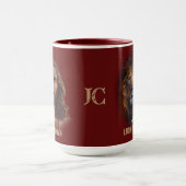 Jesus Lion of Judah Custom Monogram Koffie Mok (Midden)