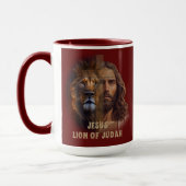 Jesus Lion of Judah Custom Monogram Koffie Mok (Links)